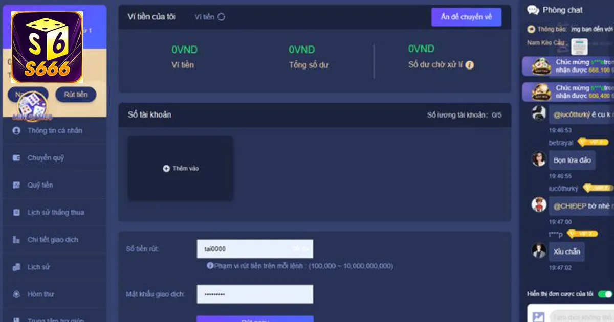 Chi tiết các bước rút tiền S666 an toàn, siêu tốc